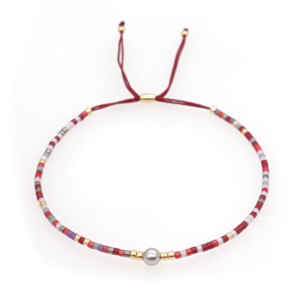 Trendy Adjustable Seed Bead & Pearl Bracelet - Colorful, Luxurious Design, Perfect Friendship Gift