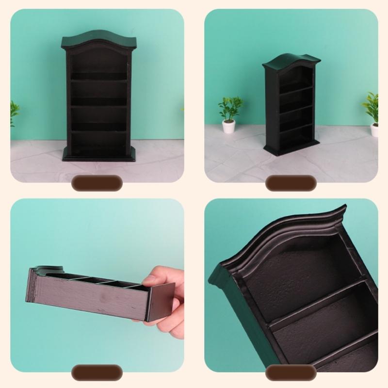 Solid Wood Mini Cabinet Model Dollhouses Accessories For Bedroom Kitchen Living Room Tiny House Decoration Photography Prop