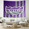 Kings Basketball Team Logo Schnelltrocknendes Wandteppich zum Aufhängen für Schlafzimmer, Wohnzimmer, Spielzimmer, Dekorations-Kunstzimmer Wandteppich Feiertags- und Geburtstagsgeschenke