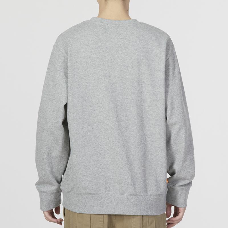 Timberland Logo Solid Color Crew Neck Casual Long Sleeve Sweatshirt Men Sweatshirt Gray A276N-052