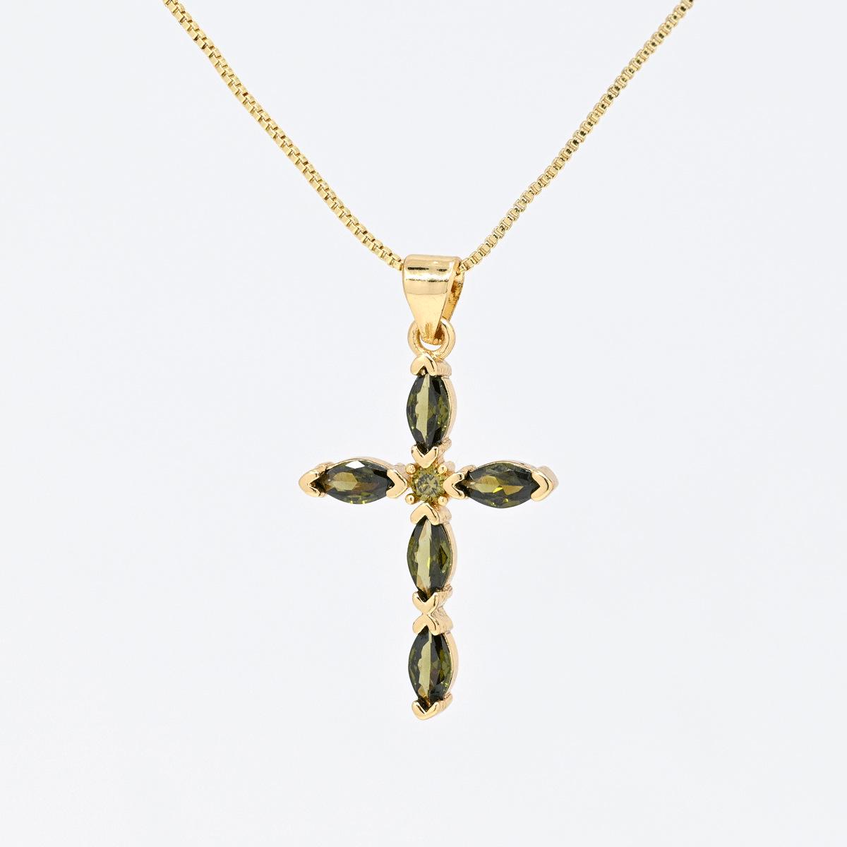 Европейская Мода Позолоченное Ожерелье с Цирконами для Женщин Pendant Only