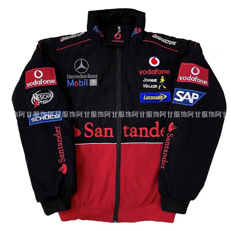 Vintage F1 Rennsport Windbreaker Motorradjacke für Herren & Damen - Gestickter Lässiger Frühjahrsanzug