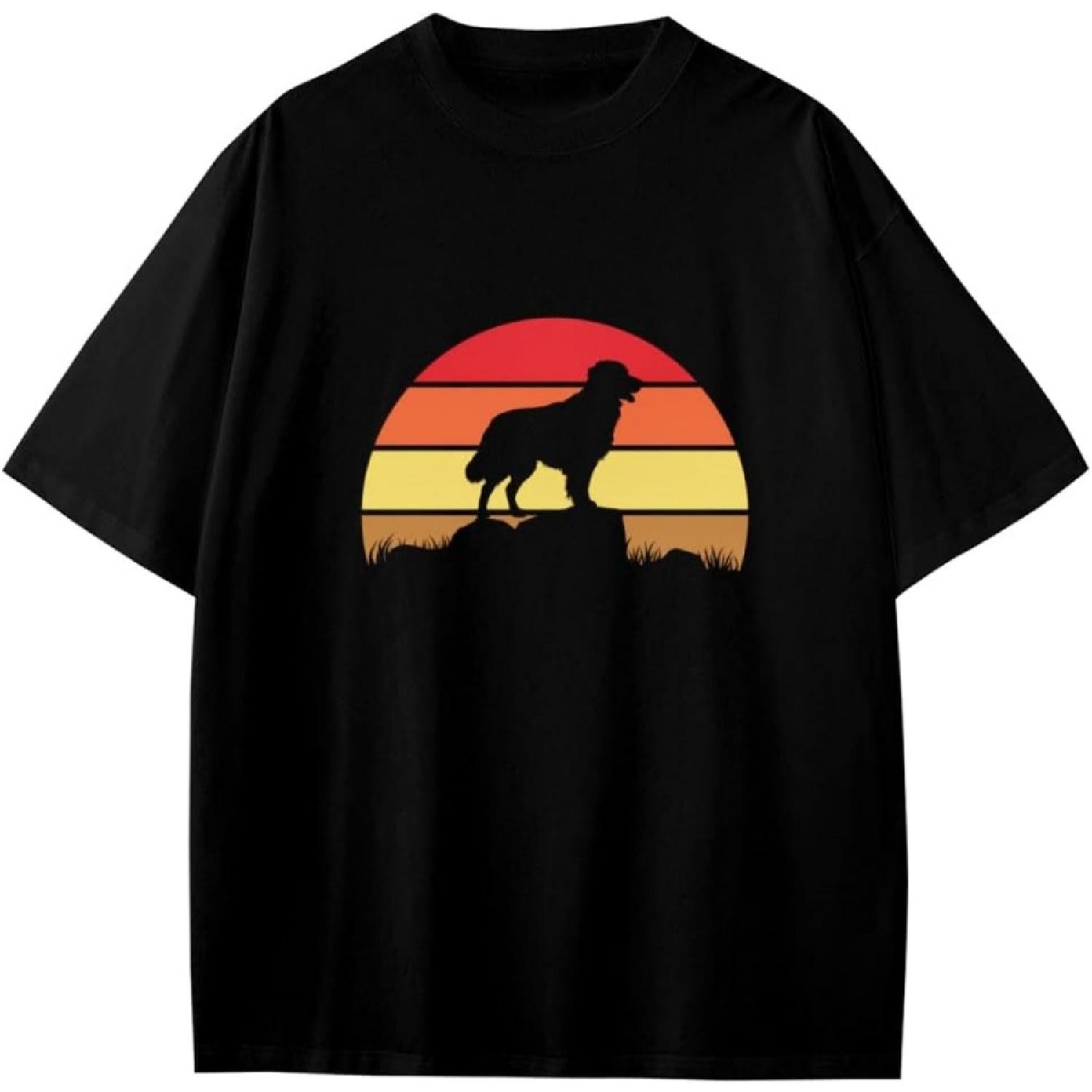 Vintage Retro Golden Retriever Pet Dog Boys Girls Teens T-Shirt Anime Gift XXXXXL разноцветный