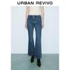 Women's Retro Washed Flared Denim Jeans