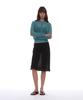 Partimento Woman Pwc Lace Trim Overlay Midi Skirt_Black