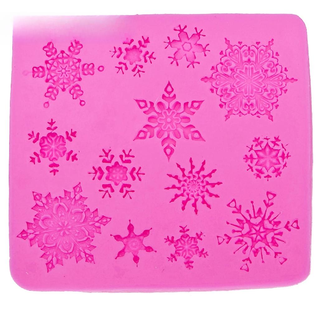 3D Weihnachtsdekorationen Schneeflocke Spitze Schokolade Party DIY Fondant Backen Kochen Kuchen Dekorationswerkzeuge Silikonform T0026