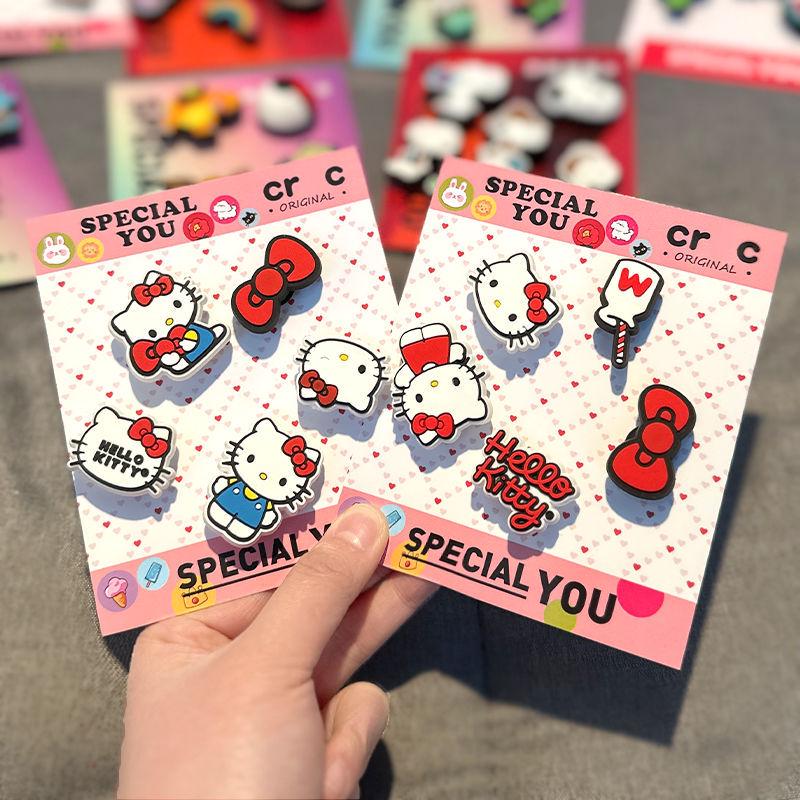 3D Flower Cat Shoe Charms - Removable Clog Accessories for Kids