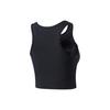 SAUCONY Solid Color Round Neck Slim Fit Running Sports Vest Women Tops Black SC1239142-2