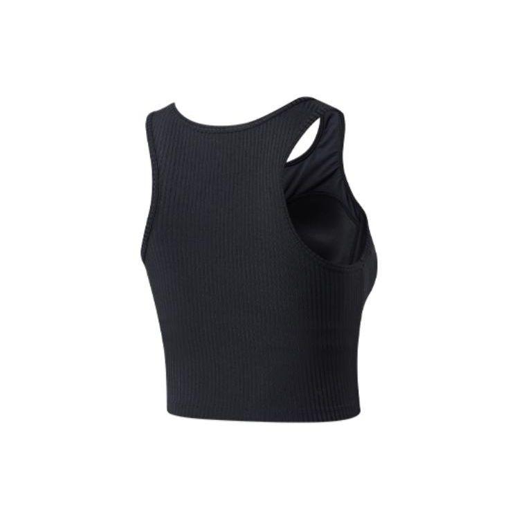 SAUCONY Solid Color Round Neck Slim Fit Running Sports Vest Women Tops Black SC1239142-2