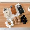 For IPhone17promax Phone Case Plush Hand Cord Camellia for Apple 16plus Silicone Protective Case