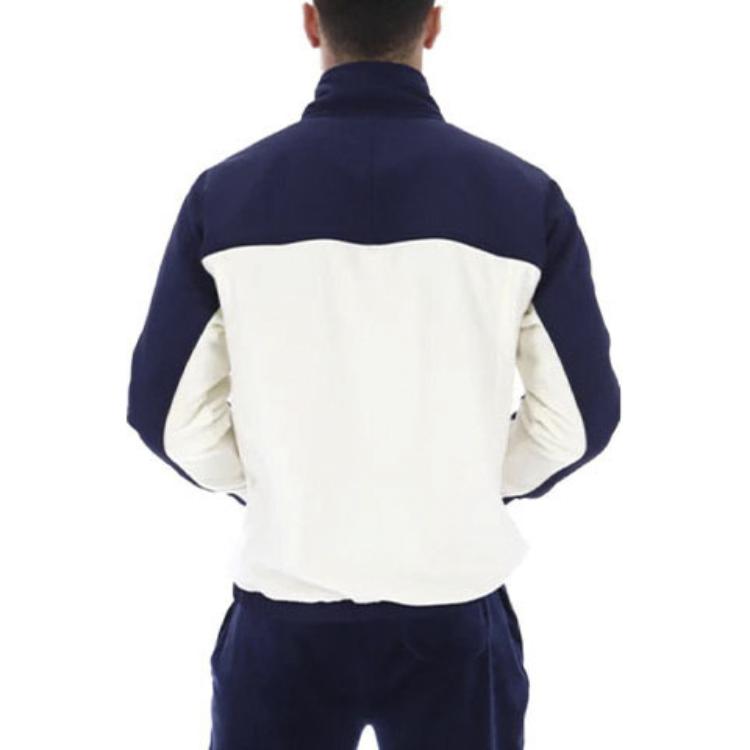 Fila Zipper Casual Retro Sports Stand Collar Long Sleeve Jacket Men Jacket White F21MH041-077