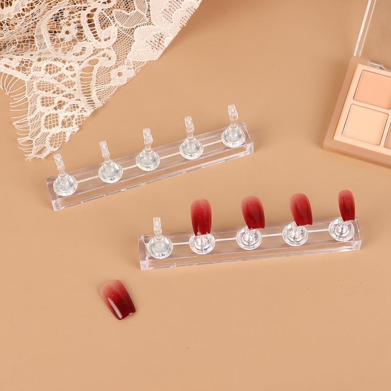 Magnetiske tupper Nail Art Trening Negleutstillingsstativ Nail Art Øvelsesstativ Holder for falske negletipper Negleutstilling Sjakkbrett