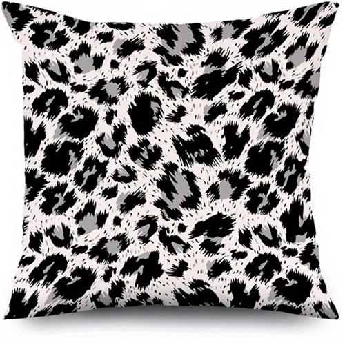 Home Decor Leopard Print Square Pillow Covers for Decor Pattern Cushion Cover Suitable for Sofa Bedroom Car Pillow Cover