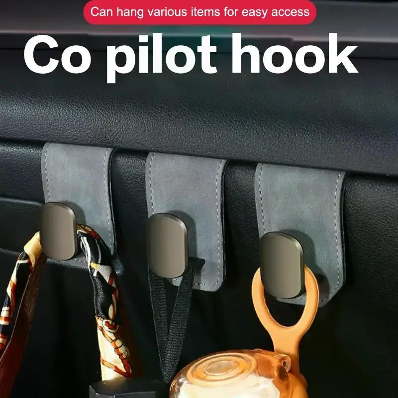 Universal Car Glove Box Hidden Hook Multi Function Purse Bag Hanger Hat Umbrella Holder Interior Storage Auto Accessories