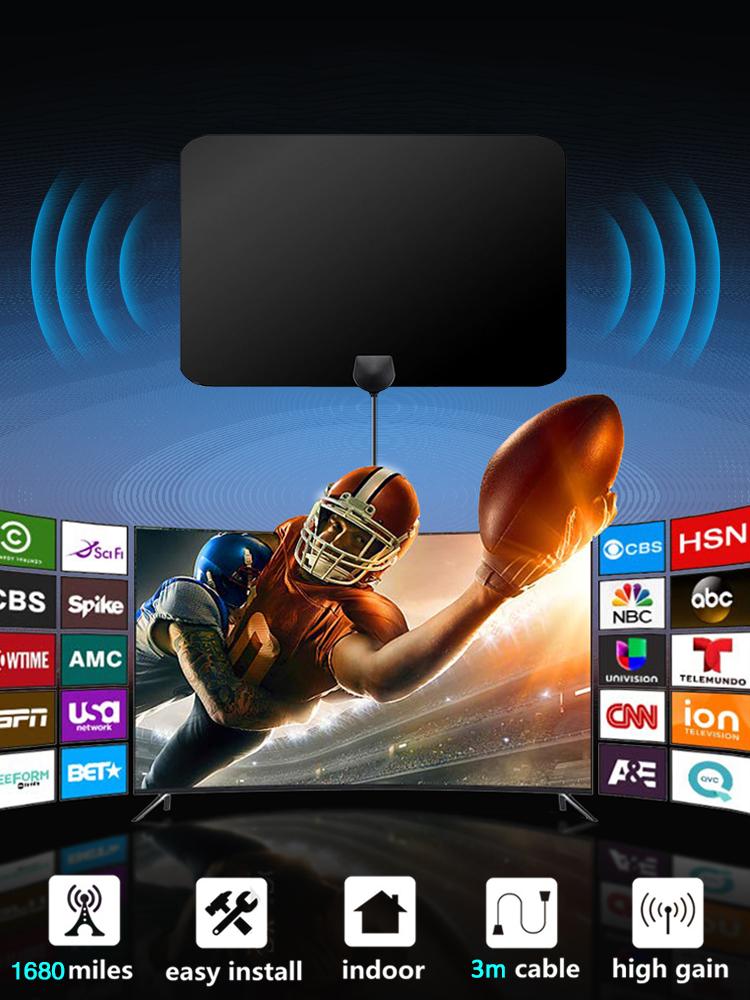 

4K HDTV антенна 1680 миль диапазона усиленная цифровая антенна комнатная антенна с HD1080P DVB-T2 для ТВ