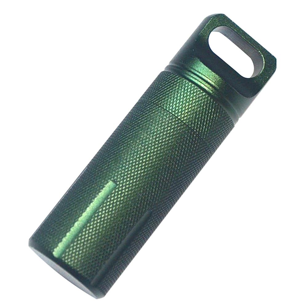 Aluminium Alloy Waterproof Medicine Storage Bottle Capsule Container Sports Outdoor Hiking