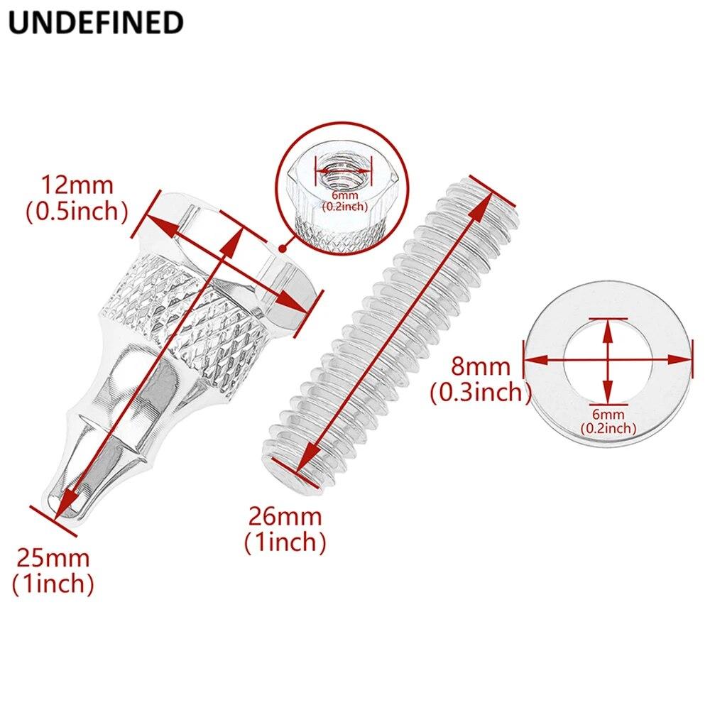 Motorcycle Seat Bolts 1/4-20 Thread Spike Screws for Harley Touring Road king Street Glide Sportster 883 Dyna Street Bob Softail