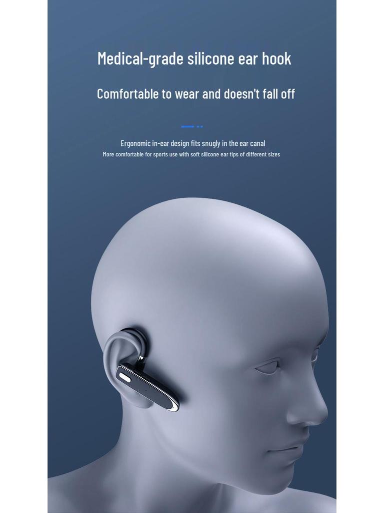 True Wireless Bluetooth Earhook Earphones with Noise Cancelling & Music Calling Features