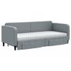 VidaXL Daybed with Trundle and Drawers Light Grey 80x200 Cm Fabric 3196865