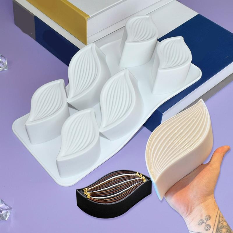 Mousses Cake Decorating Molds Silicone Molds Leaf Shape Chocolate Molds Holiday Dessert Cake Baking Tool Nonstick