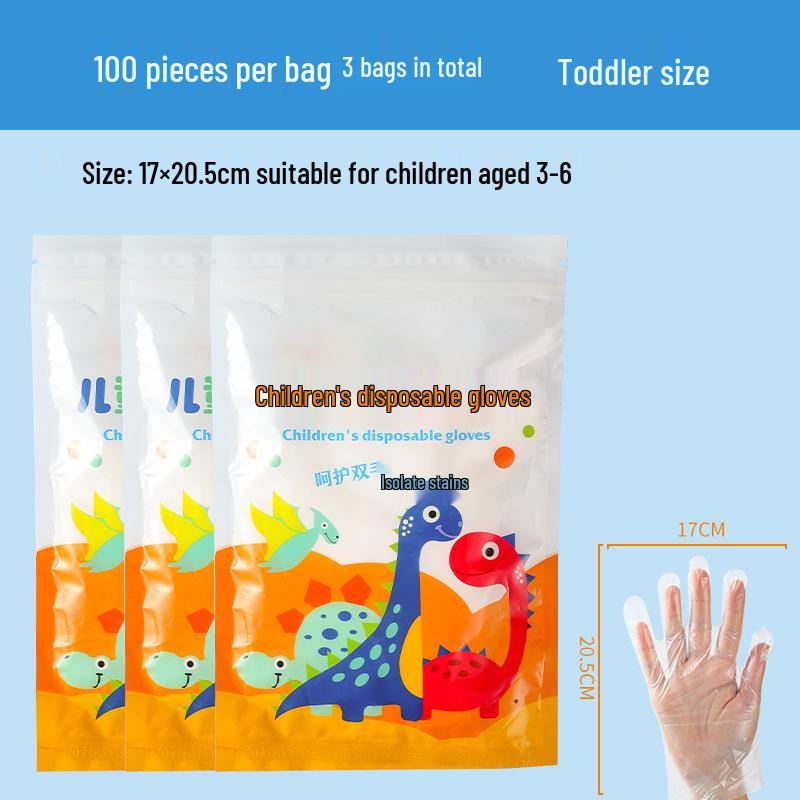 Wegwerphandschoenen van PE voor Kinderen, Voedselveilig, voor Horeca, in Doos/Zak