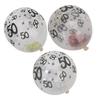 10Pcs Latex Transparent Balloon with Nnumber 50 Pattern for Birthday Party Wedding Anniversary Decor