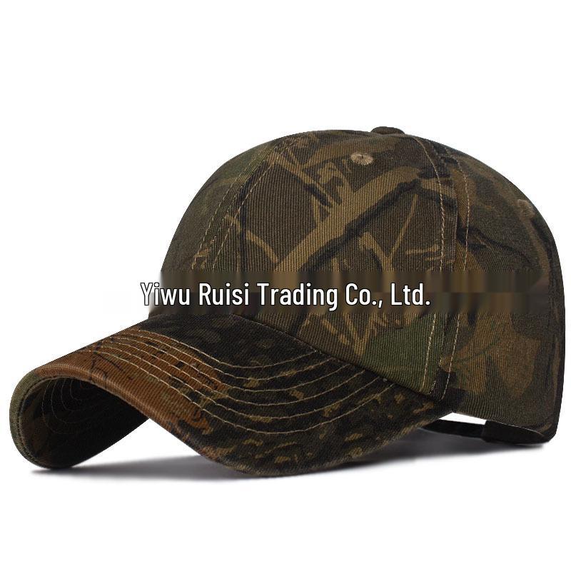 Leaf Camouflage Curved Brim Denim Baseball Cap - Spring/Summer Fashion for Men & Women