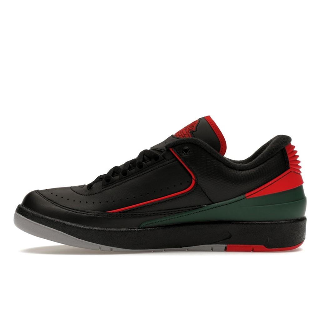 Tenisi Air Jordan 2 Retro Low Crăciun pentru bărbați Negru-Roșu Foc Brad DV9956-006