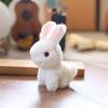 White Cute Cartoon Rabbit Plush Keychain Short Bag Decoration Kids Gift Doll