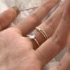 Literary Haibao Blue Ring Personality Versatile Open Ring