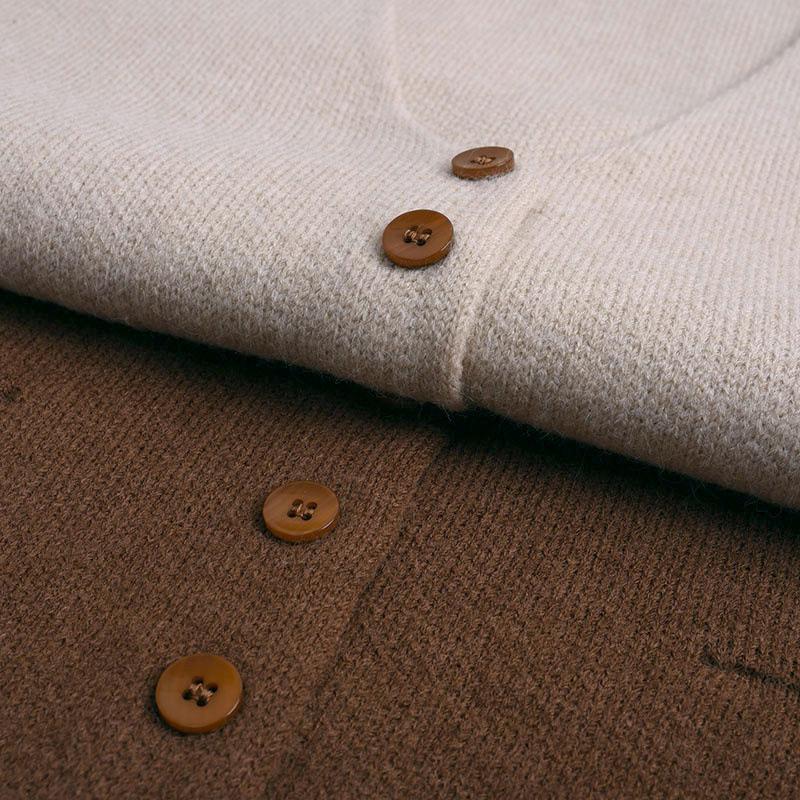 Korean Version of the Solid Color Inner Waistcoat Autumn and Winter Jacket, V-neck Single-breasted All-match Soft Suit Knitted Vest Women 078J10