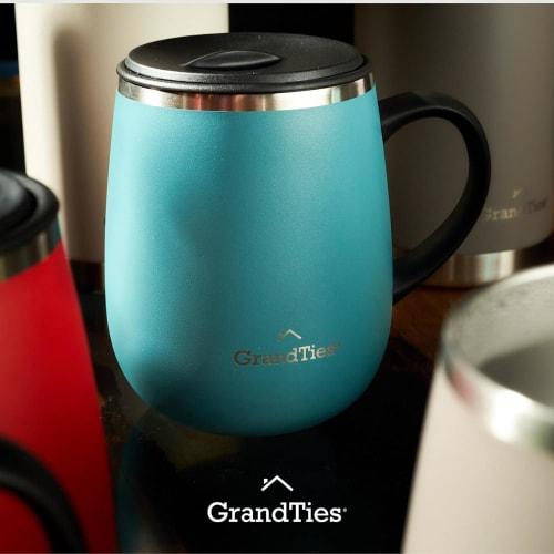 GRANDTIES Premium Vacuum Insulated Mug, 460ml, Available In 19 Colors, with Easy-Open Sliding Lid, Stainless Steel Double-Wall Vacuum Insulation, and