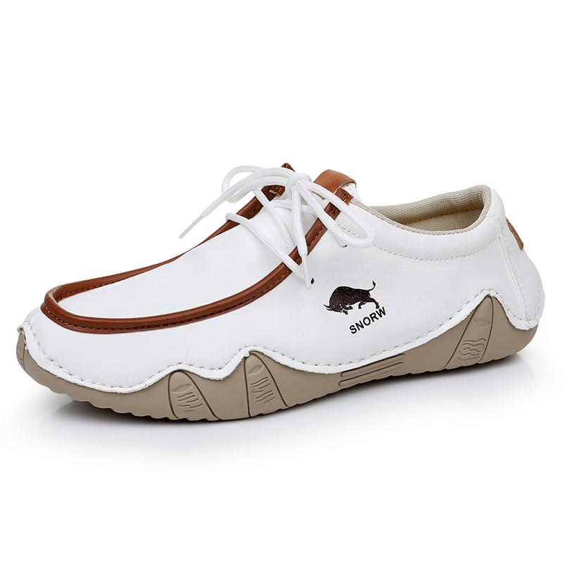 

Men Summer Spring Autumn Casual Sneakers Leather Breathable New Casual Fashion Handmade Shoes Design Man Loafers Low Top Flats Driving 39