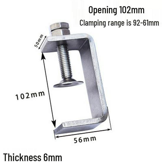 C304 Tiger Claw U-Shaped Stainless Steel Pipe Clamp