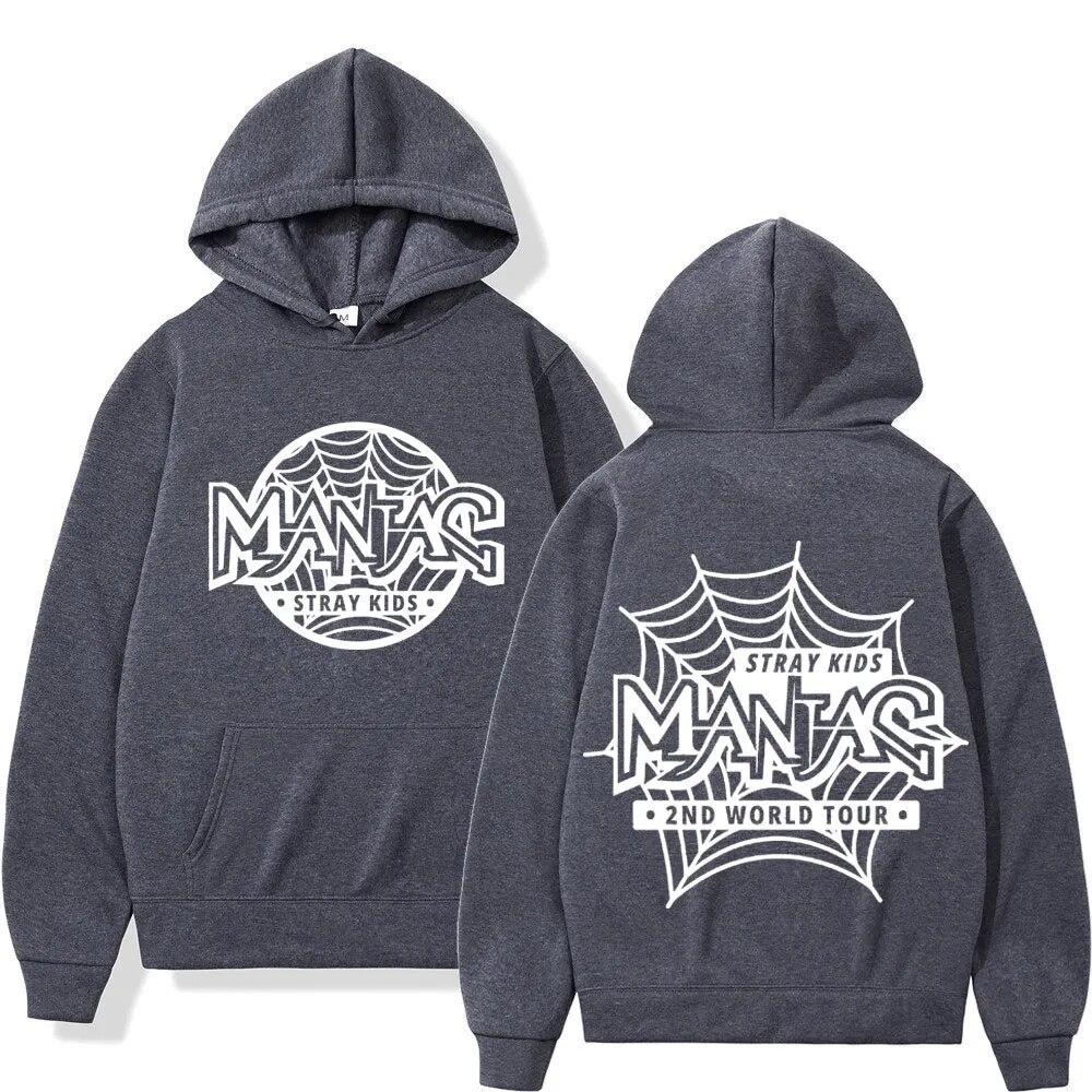 

Альбом Unisexiac 2nd World Tour Graphic Унисекс Женские винтажные толстовки в стиле хип-хоп Уличная мода Негабаритные пуловеры Stray Kids Толстовка унисекс M