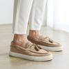 Brand Khaki Suede Men's Loafers Tassel Fashion Leather Casual Shoes For Man Autumn Lightweight Flats Slip-on Shoes Man Moccasins