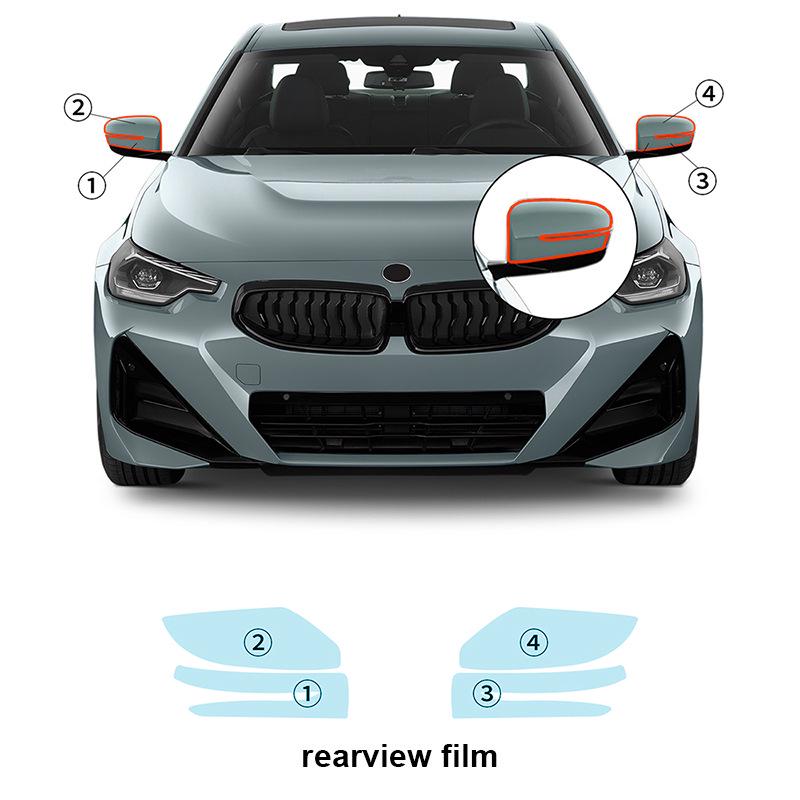 BMW 2 Series TPU Anti-Scratch Headlight and Mirror Protective Film