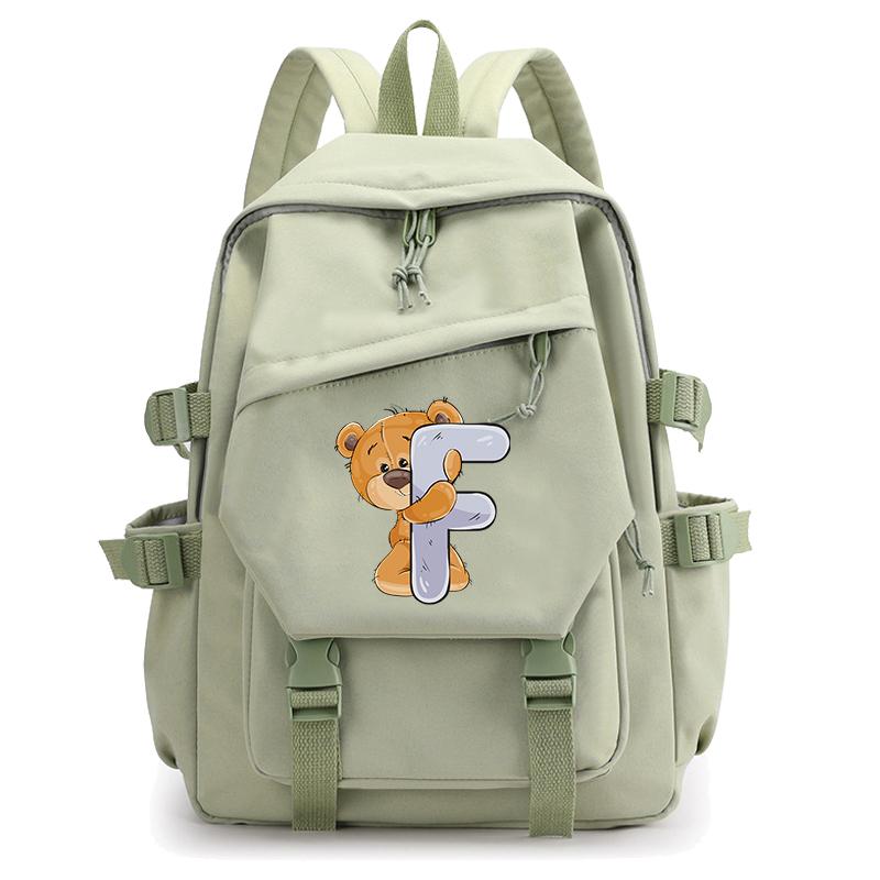 Batoh s 26 anglickými písmeny Studentský Dívčí Školní Batoh Bookbag Cosplay Plátěná Dětská Cestovní taška Kid Batoh Back To School