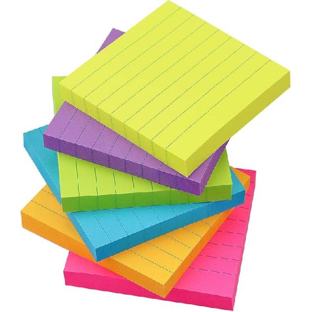 Sticky Notes 3x3 inch Bright Colors Self-Stick Pads 8 Pads/Pack 85 Sheets/Pad Total 680 Sheets