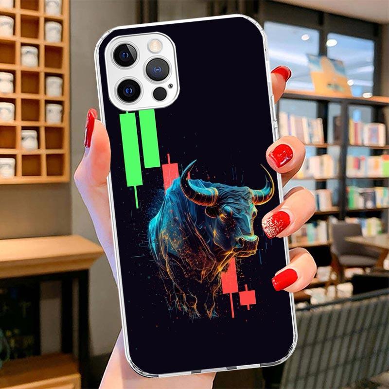 Trade Investment Forex Stock Market Cover Phone Case For iPhone 16 17 Air 15 14 Pro Max 16E Phone Case 13 Mini 12 11 7 SE 8 Prin