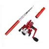 Pocket Collapsible Fishing Rod Reel Set Mini Pen Fishing Rod Set Pen Shaped Telescopic Fishing Rod with Fishing Reel