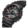 Casio LCD/Analog Dual Display Series Waterproof 200 M Quartz Movement Resin Strap Unisex Watches Gray GA-110RL-1APR