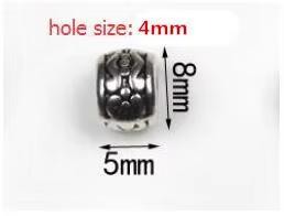 20Pcs/Lot Tibetan Silver Carved Tube Spacer Beads Charms Metal Hollow Big Hole Beads For DIY Bracelet Jewelry Making Accessories