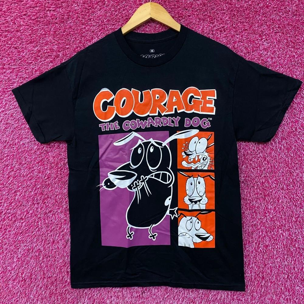 

Courage The Cowardly Dog Grid Design Retro Style Classic Cartoon TShirt Medium Unisex T-Shirt XL
