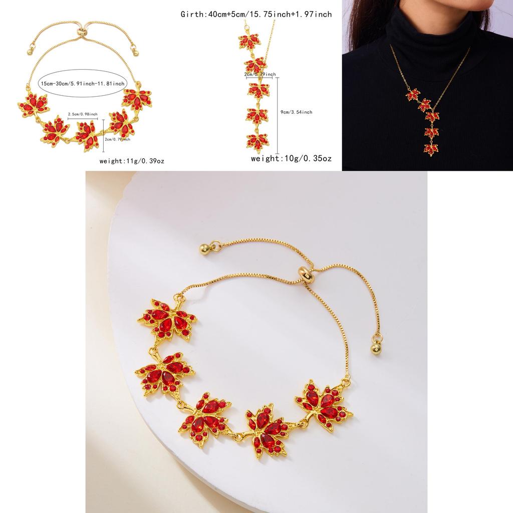 Herbst Ahornblatt Halskette Rot Für Damen Herren Mit Legierungsanhänger Und O-Gliederkette