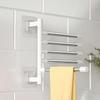 Badezimmer-Handtuchstangen, drehbarer Handtuchhalter, Raum-Aluminium, 2/3/4/5 Stangen, Handtuchhalter, Küchenregal, Wandmontage