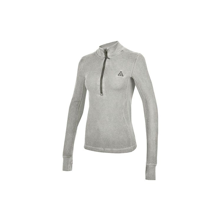 

Женская футболка с длинным рукавом Nike ACG Steeple Rock с полумолнией и воротником-стойкой серого цвета DH3096-010 XL