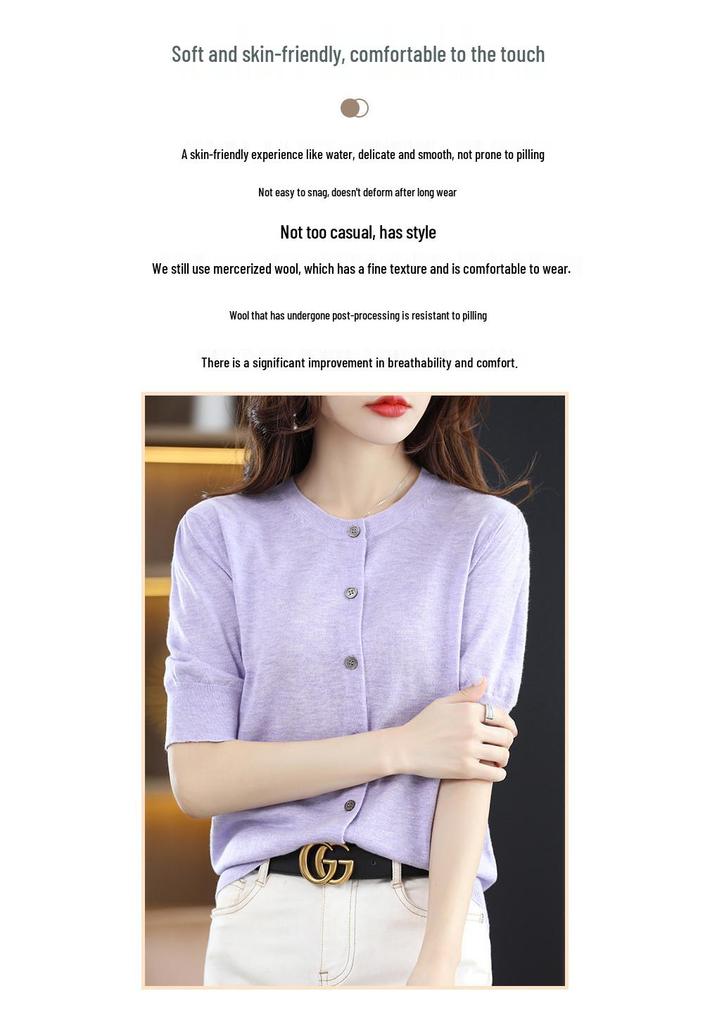 2023 Korean Style Women's Round Neck Knitwear Cardigan - Versatile, Stylish, Simple Loose Fit for Spring