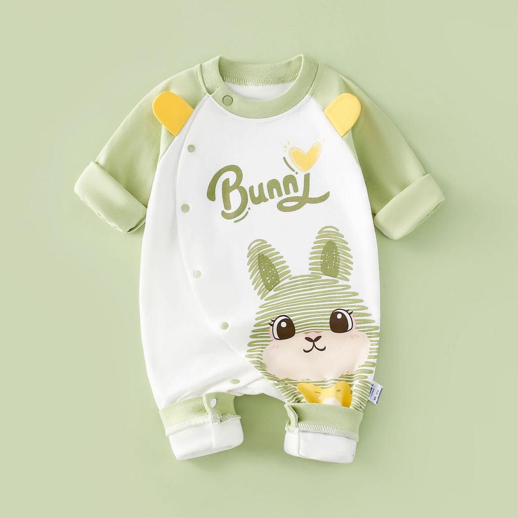 Newborn Unisex Cotton Rompers: Long Sleeve Onesies for Spring & Autumn