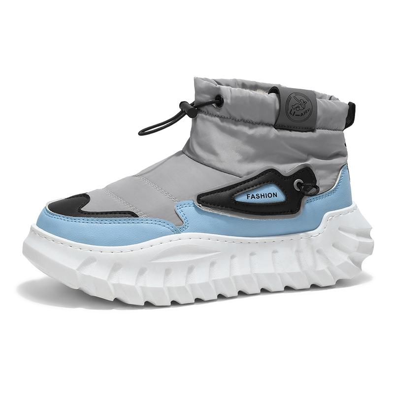 Men's Warm Winter Boots Waterproof Non-Slip Plush Lined Sneaker Shoes Winter Slippers Comfortable Male Boots